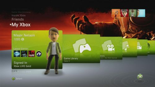 La section "Ma Xbox" de la NXE